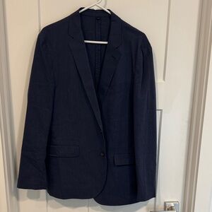 J. Crew Ludlow Lightweight Cotton Men's Navy Blazer 42R unaltered